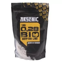 Bolas Arsenic Krypton Bio blancas 0.28g en bolsa de 1kg biodegradables