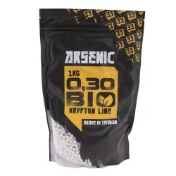 Bolas Arsenic Krypton Bio blancas 0.30g en bolsa de 1kg biodegradables