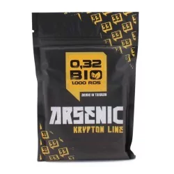 Bolas Arsenic Krypton Bio blancas 0.32g pack 1000 bbs biodegradables