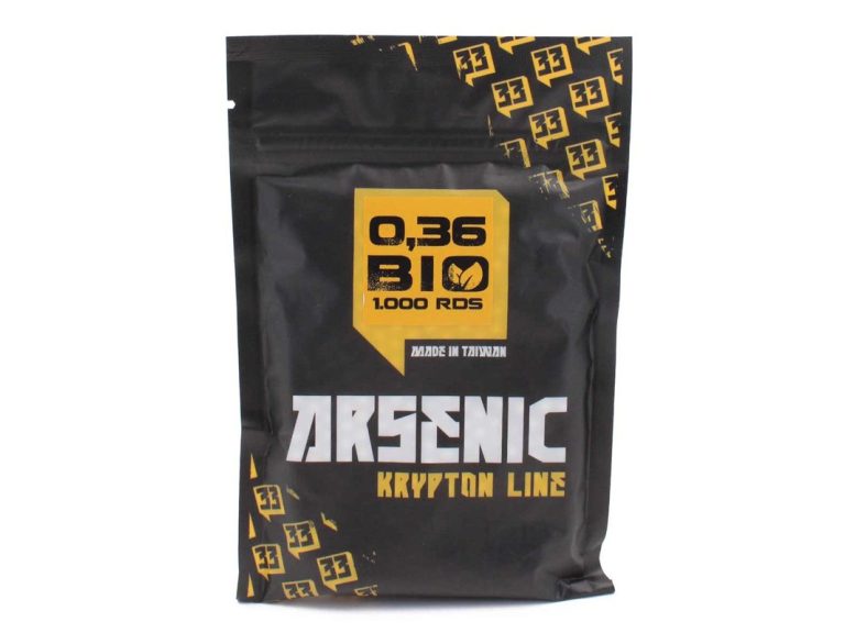 Bolas Arsenic Krypton Bio blancas 0.36g pack 1000 bbs biodegradables