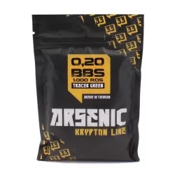 Bolas Arsenic Krypton trazadoras verdes 0.20g pack 1000 bbs efecto visible