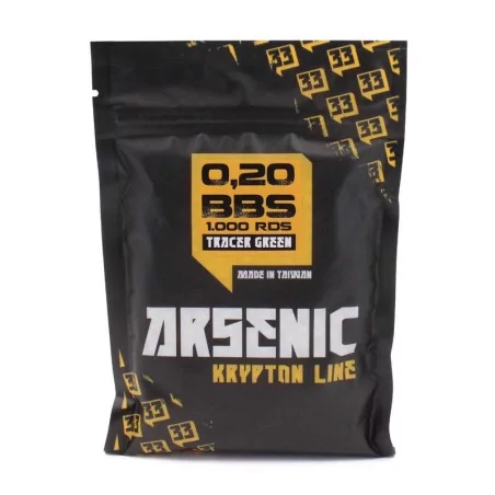 Bolas Arsenic Krypton trazadoras verdes 0.20g pack 1000 bbs efecto visible