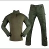 Uniforme táctico verde OD con rodilleras y coderas integradas