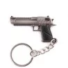 Llavero metálico Desert Eagle 5 cm color plateado con diseño realista