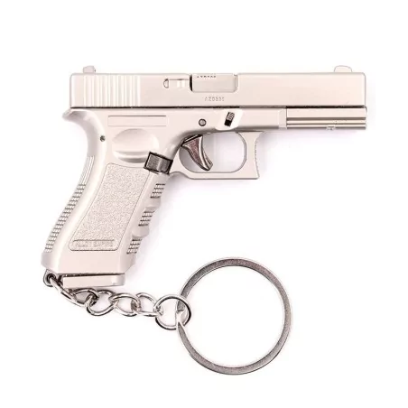 LLAVERO FUNCIONAL G17 PLATEADO 7CM ⭐ · VSGun