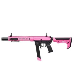 Fusil Specna Arms SA-FX02 Flex HAL ETU negro-rosa para airsoft.
