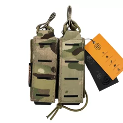 Pouch cargador de pistola doble Conquer Multicam con sistema MOLLE