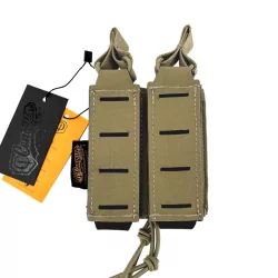 Pouch cargador de pistola doble Conquer Tan con sistema MOLLE resistente