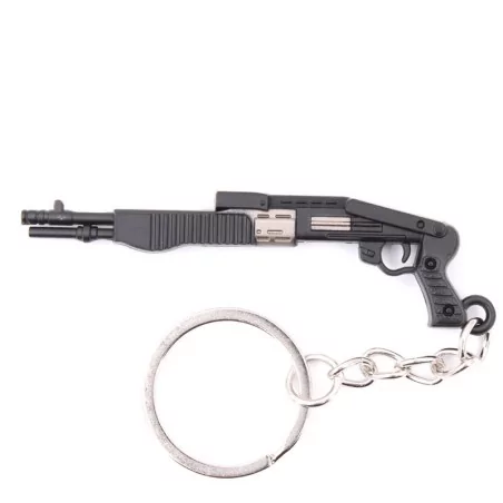 Llavero escopeta SPAS12 negro 7 cm con diseño realista