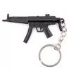 Llavero fusil MP5 negro 7 cm con diseño realista metálico