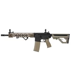 Fusil Specna Arms SA-P14 HAL ETU negro-tan con culata Heavy Ops
