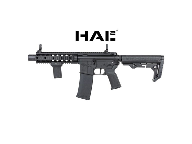 Réplica de airsoft Specna Arms SA-E05 HAL2 EDGE en color negro, con cuerpo metálico, gatillo electrónico Bluetooth