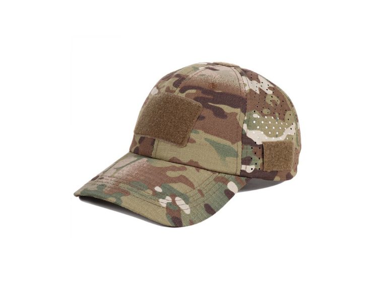 Gorra camuflaje multicam táctica con velcro y estilo béisbol