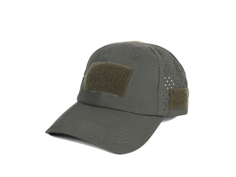 Gorra camuflaje verde OD ajustable con velcro y diseño tipo béisbol