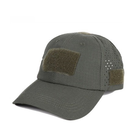 Gorra camuflaje verde OD ajustable con velcro y diseño tipo béisbol