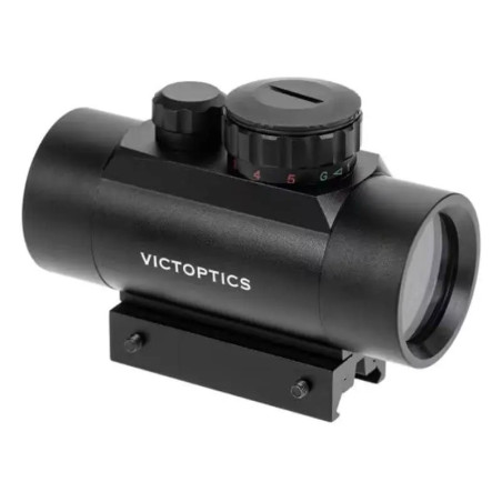 Mira punto rojo 1x35 Victoptics T1 negra compacta para rifles tácticos