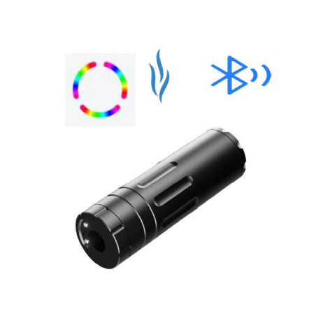 silenciador trazador con humo V900 negro con Bluetooth y efectos LED