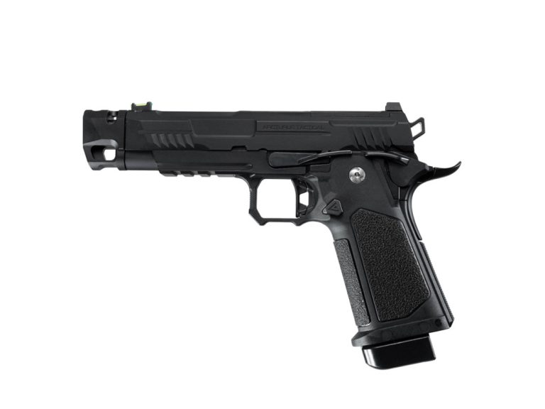 Pistola Hi-Capa Arcturus Vanguard GBB negra con compensador integrado