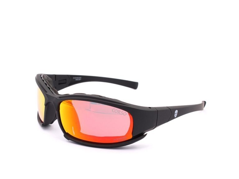 Gafa Corso Revenge Deck negra con 4 lentes intercambiables y funda de nylon