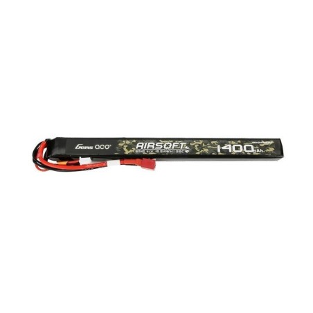 Batería LiPo Gens Ace 11.1V 1400mAh 25C-50C, formato lápiz, con conector T-Dean