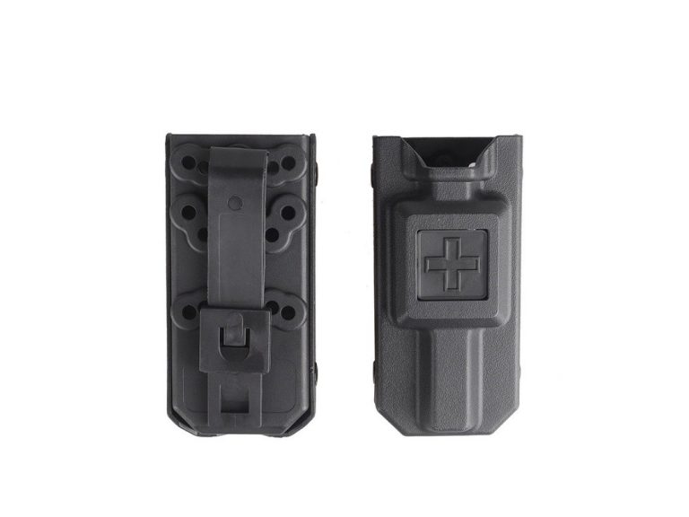 Pouch rígido porta torniquete negro BL08 compatible con sistema MOLLE