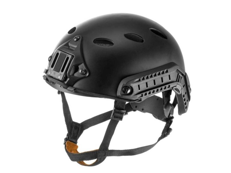 Casco FMA FAST PJ ajustable negro para airsoft y uso táctico recreativo