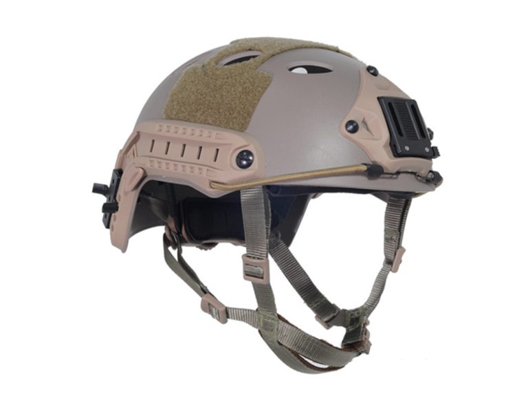 Casco Fma Fast PJ Ajustable Tan vista lateral