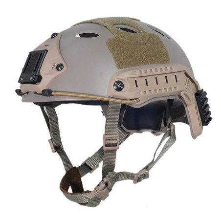 Casco FMA FAST PJ ajustable color tan para airsoft y uso táctico