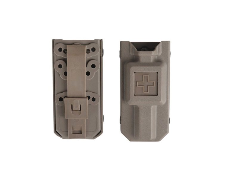 Pouch rígido porta torniquete tan BL08 resistente y fácil de transportar