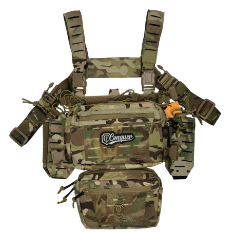 Chaleco Chest Rig Conquer Titan Multicam táctico modular Cordura 1000D