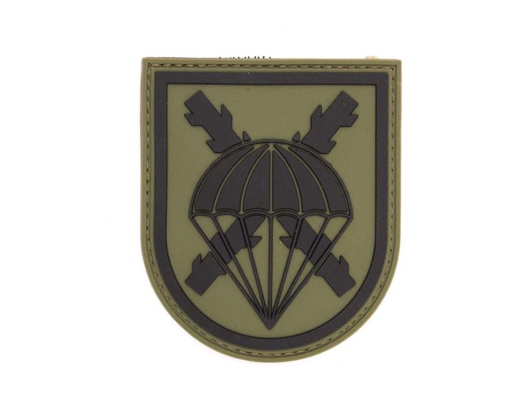 Parche Bripac PVC Verde OD 7,7x6,6 cm con velcro para chalecos y mochilas