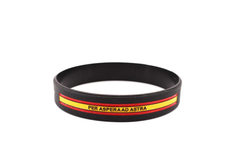 Pulsera Ejército del Aire España PVC Negra Inmortal Warrior