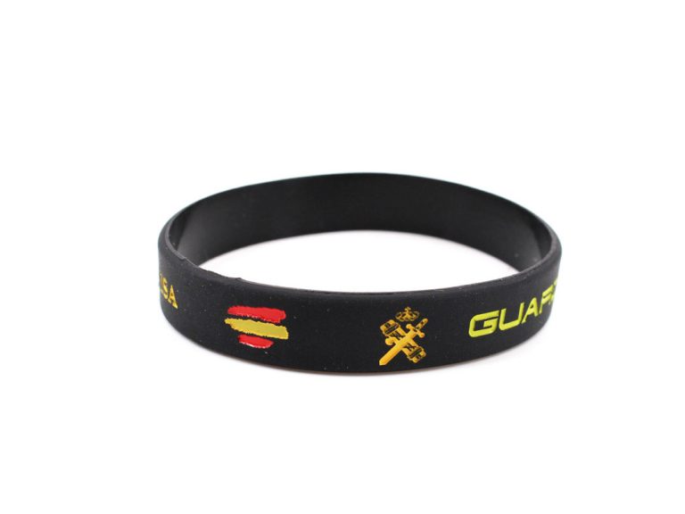 Pulsera Guardia Civil PVC Negra Inmortal Warrior