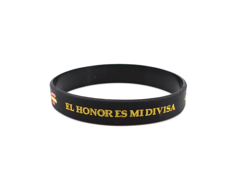 Pulsera Guardia Civil PVC Negra Inmortal Warrior