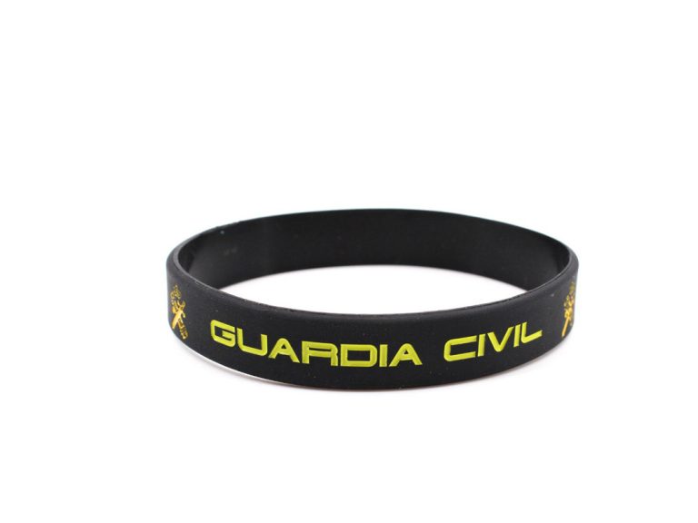 Pulsera Guardia Civil PVC negra Inmortal Warrior