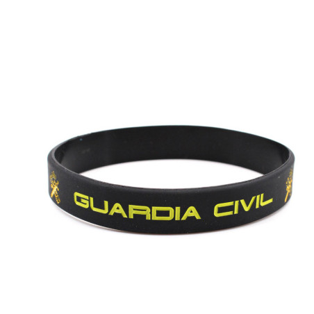 Pulsera Guardia Civil PVC negra Inmortal Warrior