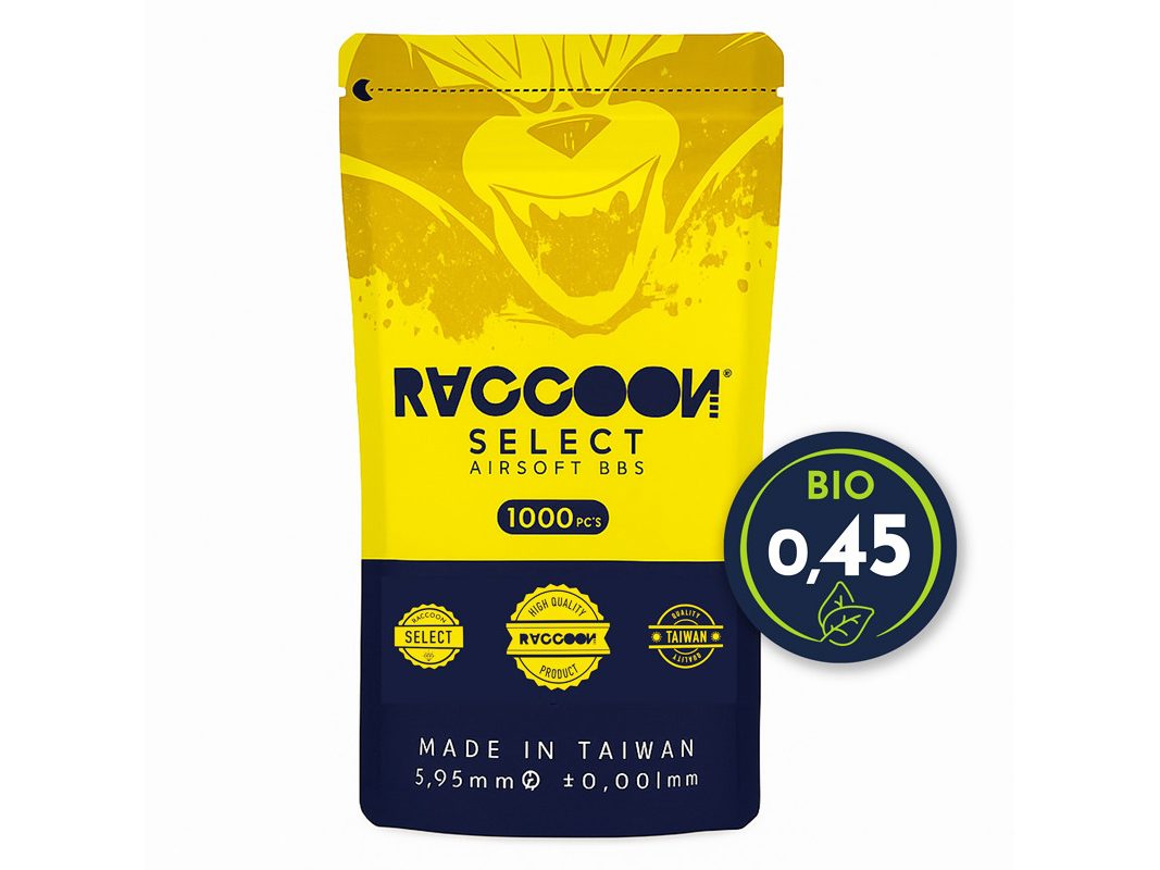 Bolas Raccoon Select Bio 0.45 Gramos 1000 BBs