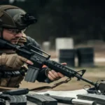 Jugador avanzado de airsoft